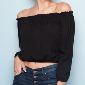 Brandy Melville Black Maura Top